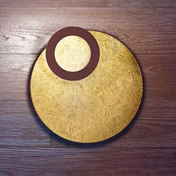 Lampička ICONE Vera LED nástěnné svítidlo 930 Ø66cm zlatá/rezavá plátkové zlato, rez LED 25,2 W celkem - Doprava zdarma