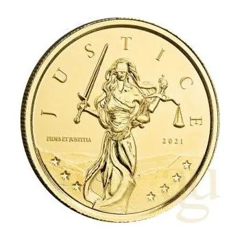 1 unce zlatá mince Gibraltar Lady Justice 2021