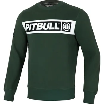 Pánská mikina PitBull West Coast - pánská mikina SHERWOOD tmavě zelená M