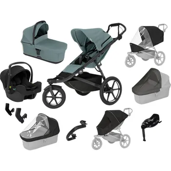 Kočárek Akční set MAX Thule Urban Glide 3 Mid-blue + korba mid blue + SnugLite midnight Autorizovaný prodejce