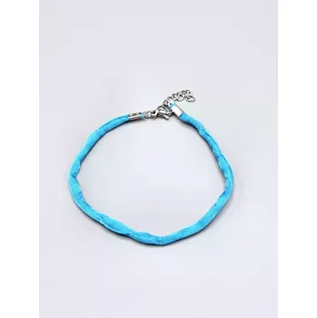 Náramek Náramek - Hedvábná šňůrka silnější tyrkysová 18 cm