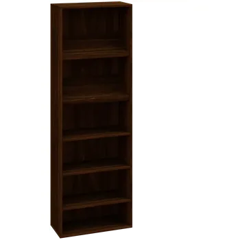 Knihovna KNI 14 regál knihovnický, sklon 2 horních polic 30° 1800x600x300, ořech královský