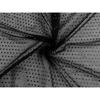 Flitrový úplet Ø4 mm METRÁŽ - 9 černá