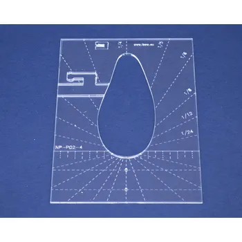 Příslušenství k šicímu stroji Quiltovací pravítko tvar pero 4 inch NP-P02-4