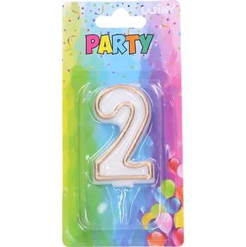 Dortová svíčka Wiky Dortová svíčka 2 zlatá