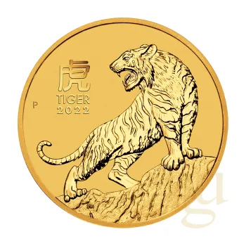 1/20 unce zlatá mince Austrálie Lunar III tygr 2022