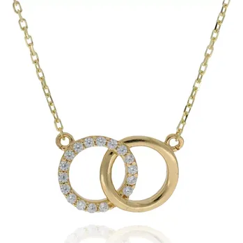 Náhrdelník Zlatý náhrdelník s propletenými kroužky