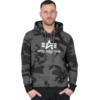 Pánská mikina mikina s kapucí pánské - Basic - ALPHA INDUSTRIES - black camo_178312C - S
