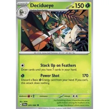 Karetní hra Pokémon SFA 005/064 Decidueye - Shrouded Fable Stav: Near Mint, Verze: REVERSE HOLO