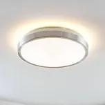 Lindby LED stropní svítidlo Emelie, Ø 35 cm, barva hliníku, kov hliník, bílá LED 16,5 W celkem - Doprava zdarma