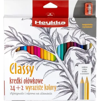 Kresba Heykka pastelky Classy, 24+2 barvy HE609008