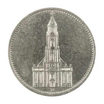 Mincovna Německo 5 říšská marka stříbrná mince Garnisonkirche