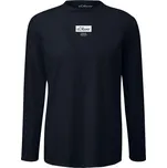 Pánské tričko s dlouhým rukávem s.Oliver RL T-SHIRT L Tmavě modrá, Bílá