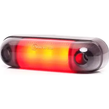 Autodíl LED poziční světlo Waś 12-24V, zatmavené/efekt neon- červené červené
