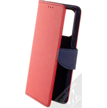 Pouzdro na mobilní telefon 1Mcz Fancy Book flipové pouzdro pro Xiaomi Redmi Note 13 4G červená modrá (red blue)