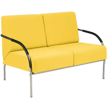 Sedací souprava SPA 2 chrom, koženka AN 036 - koženka žlutá