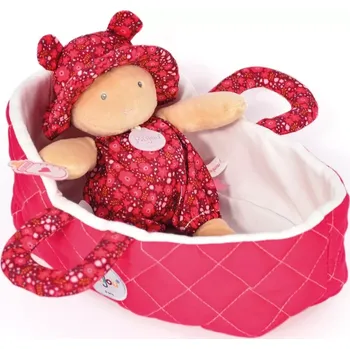 Panenka Doudou Jolijou panenka v růžové přenášecí tašce 20 cm