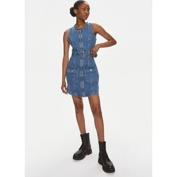 Dámské šaty Tommy Jeans Džínové šaty DW0DW17682 Tmavomodrá Slim Fit XS
