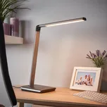 Stolní LED lampa Lindby Kuno, šedá, USB, dotykový stmívač - Základna - délka 19,9 cm, šířka 15,8 cm; šířka hlavy světla 4 cm šedá metalíza 1 x 8,2 W LED - Doprava zdarma