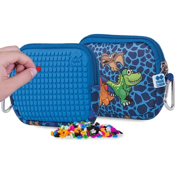 Penál PIXIE CREW univerzální pouzdro DINO MODRÉ