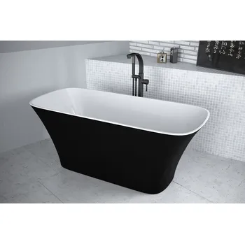 Vana Volně stojící vana ASSOS S-LINE černá/bílá - 160 × 70 cm (VANASSL16BW) HOPA