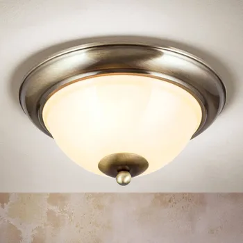 Orion Stropní svítidlo Austrian Old Lamp, Ø 27 cm starožitná mosaz, lesklá krémová 2 x 40 W - Doprava zdarma