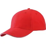 Myrtle beach Unisex kšiltovka MB6541 Red-White one size