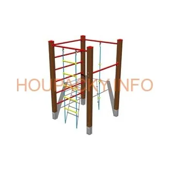 Dětský domeček Šplhací sestava SS406KW - hnědá