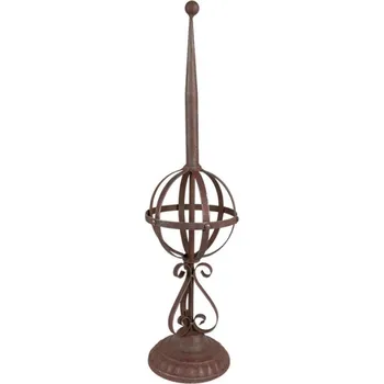 Zahradní dekorace Kovová dekorace na zahradu hnědé barvy s rezavou patinou – 16x61 cm