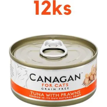 Krmivo pro kočku Canagan Cat konzerva Tuňák a krevety 12 x 75 g