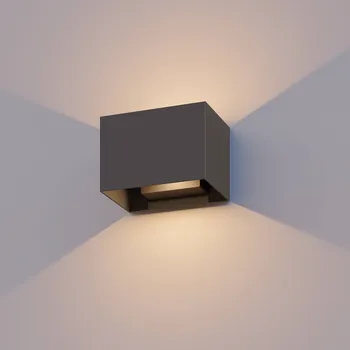Venkovní osvětlení Venkovní nástěnné svítidlo Calex Rectangle up/down výška 10 cm antracitová antracitově šedá LED 6 W celkem - Doprava zdarma