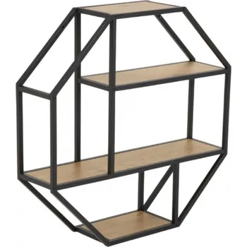 regál Dubový nástěnný regál 77 x 77