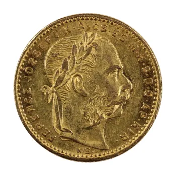 20 Fr. 8 Forint zlatá mince Rakousko-Ungarn