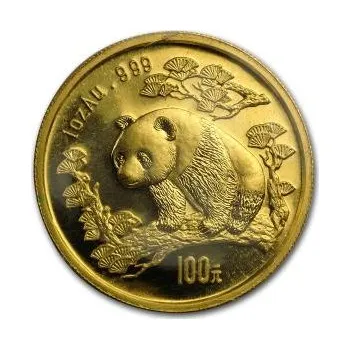 Sběratelství 1 unce zlatá mince China Panda 1997