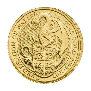 1 unce zlatá mince Queens Beasts Red Dragon 2017