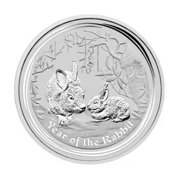 10 uncí stříbrná mince Austrálie Lunar II zajíc 2011