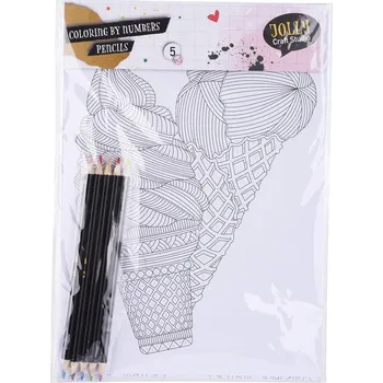 omalovánky sada na kreslení omalovánky A4 (5ks)+2barevné pastelky (5ks)