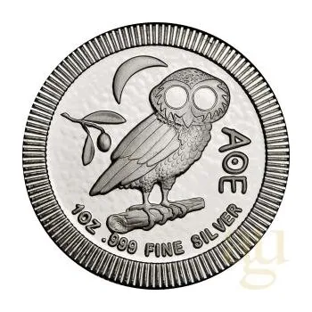 1 unce stříbrná mince Niue Eule von Athen 2021