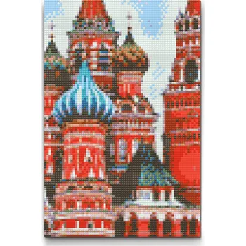 Diamantové malování Diamantové malování - Rudé náměstí Velikost: 20x30cm, Rámování: Pouze srolované plátno, Diamanty: Čtvercové