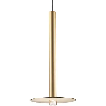 LEDS-C4 Grok Candle LED závěsné světlo 00-6017 zlatá - Ø základny 11,6 cm zlatá satinovaná, čirá 1 x 3,2 W LED - Doprava zdarma