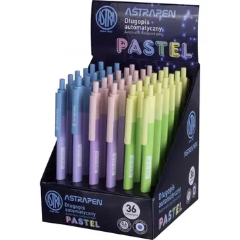 ASTRAPEN PASTEL, Kuličkové pero 0,6mm, modré, stojan, mix barev, 201121001