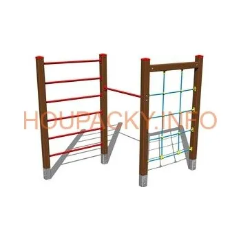 Dětský domeček Šplhací sestava SS304KW - hnědá