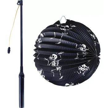 Karnevalový doplněk RAPPA Lampion kostra 25 cm se svítící hůlkou 39 cm