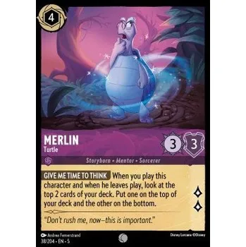 Sběratelská karetní hra Lorcana SSK 038/204 Merlin - Turtle - Shimmering Skies Stav: Near Mint, Verze: NORMAL