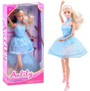 Panenka mamido Anlily tanečnice v modrých šatech