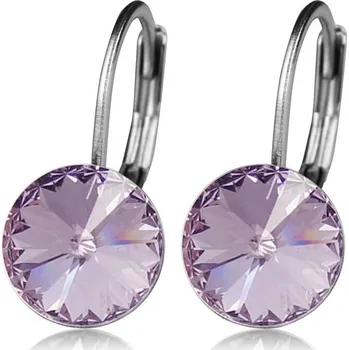 Náušnice Ocelové náušnice - Light Violet, 8 mm