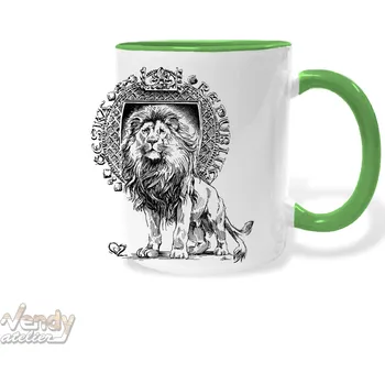 Hrnek - Český lev ve znaku Barva: Zelená