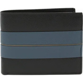 Modročerná kožená pánská peněženka
