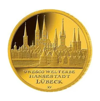 1/2 unce zlatá mince - 100 Euro Lübeck 2007 (J)