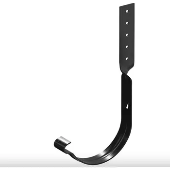 okap Gutta Barevný žlabový hák 125 mm kroucený - RAL 9005 Varianta: barevný žlabový hák kroucený - 125 / 160 mm - RAL 9005